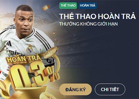 Chương trình khuyến mãi Hoàn trả thể thao tại nhà cái M88 